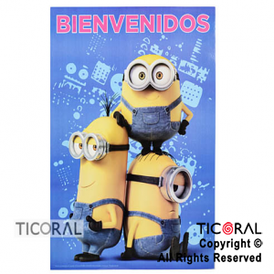 MINIONS AFICHE BIENVENIDO (V) X 1